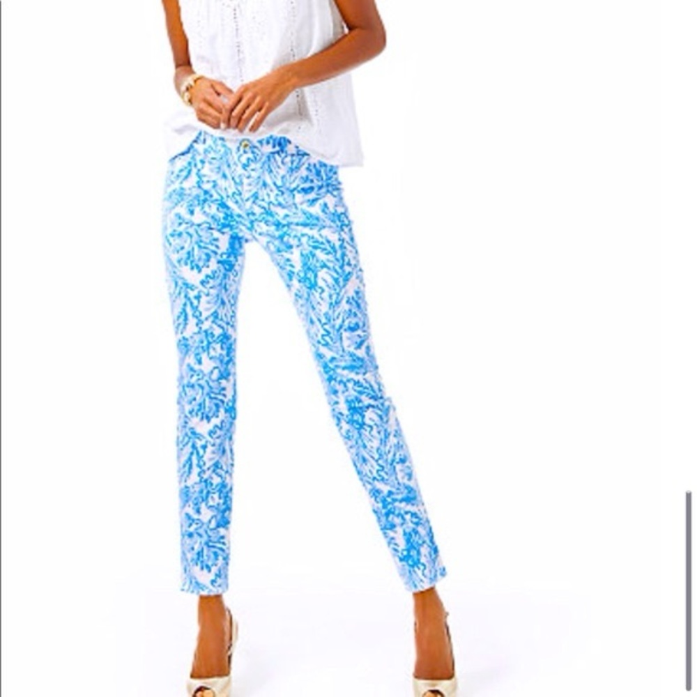 Lilly Pulitzer ‘Kelly High Rise Skinny’ stretch trouser pant. Size 4. NWT.